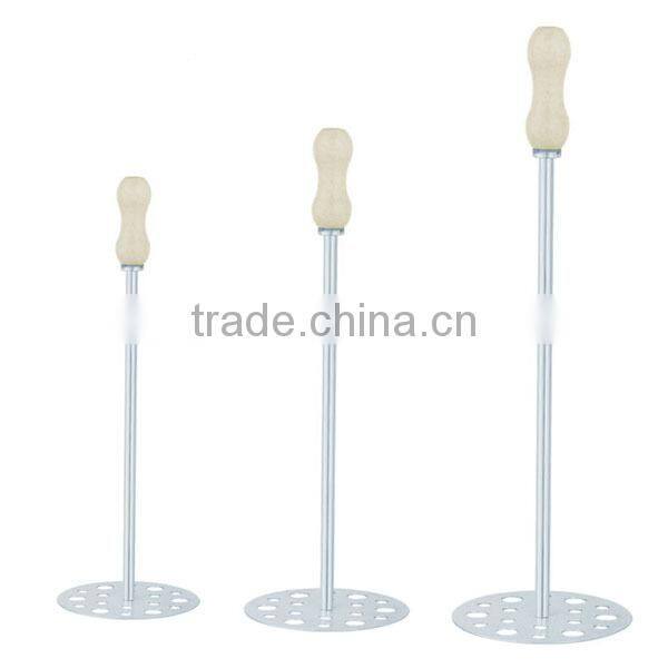 PROFESSIONAL HAND PAINT MIXER WOODEN HANDLE WITH CHROME PLATING PAINT MIXER FOR GERMANY MARKET