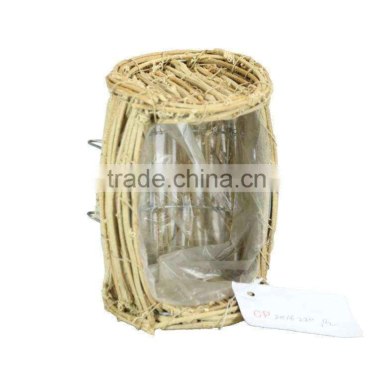 Natural Rattan Baskets Garden Planter Decoration Tray