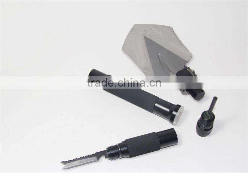 New Model Outdoor Multifunction Hunting Gear Shovel Knife Saw Hoe Fire Starter Flint