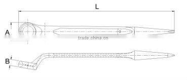 DIN Standard Cr-V single Ring Wrench