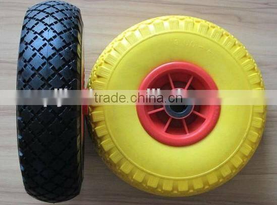 Needle roller bearing PU foam wheel 3.00-4 with plastic rim