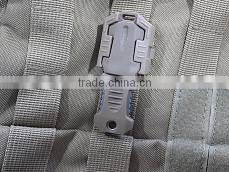 TK-1566 Outdoor Camping Survival Tool Molle System Beetle Webbing Buckle Tactical Knife