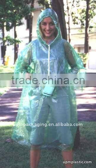 plastic Polyethylene waterproof ladies raincoat