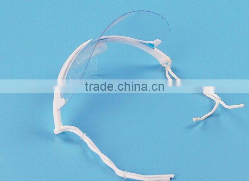 Factory good price imported material catering industrial big smile sanitary plastic transparent face mask for food service