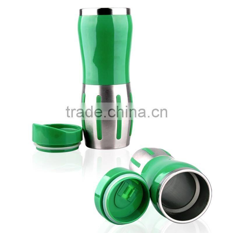 Stainless Steel Travel Car Heated Insulation Electronic Thermal Mug 400ml