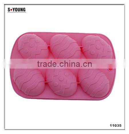 11035 Christmas series silicone baking moulds,cookie moulds,egg shaped silicone cake mould