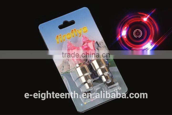 2016 New diamond shape flash 7 Color Wheel Neon LED Car Tyre Valve Cap Masonry auto Light Lamp Bulb