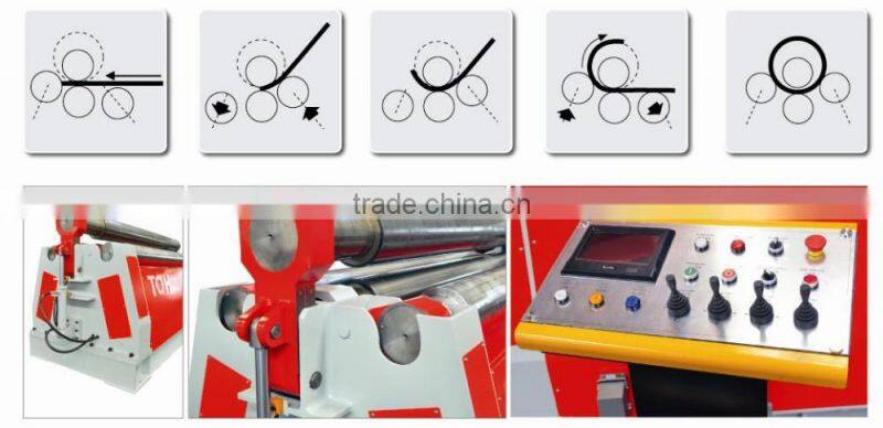 W12 Four-roller Bending machine 8x1500 to 60x3000mm