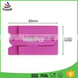 universal Silicone Smart Wallet Mobile Card Holder Durable Soft Silicone sticky mobile phone case card holder