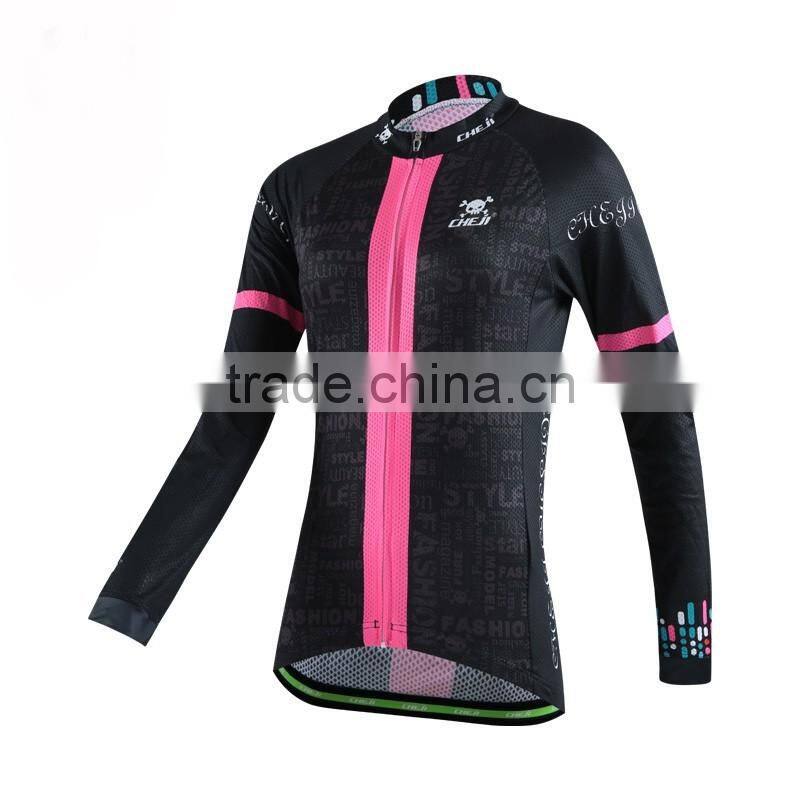 Wholesale women cycling wear jersey+trouser long sleeve bicycle sets bike clothes Custom Cycling Jersey set Sublimation