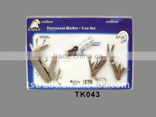 2014 Hardware multi function stainless steel plier hand tools with blister card TK002
