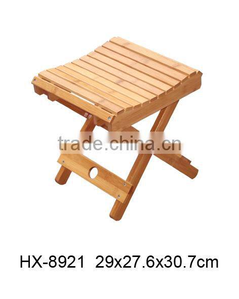 Small foldable bamboo stool
