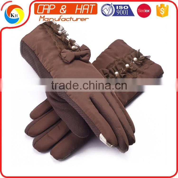 Customized Thinsulate Thermal Lined Stretch Winter Acrylic Knitted Glove for mobile phone