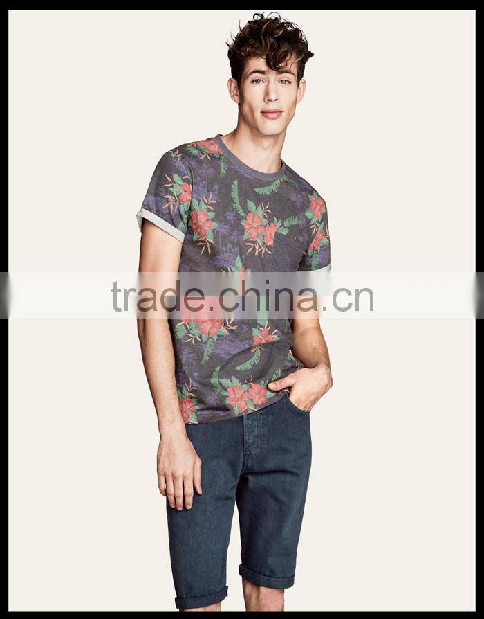 High quality custom printed mens t shirt manufacturing