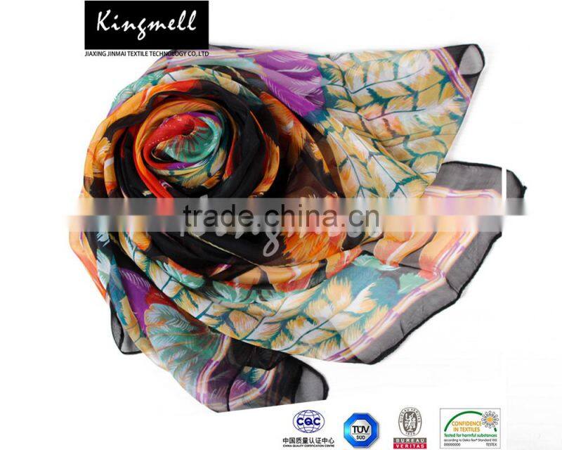 Customized Design Cheap Digital Printing 100% Pure Stock for Silk Scarves