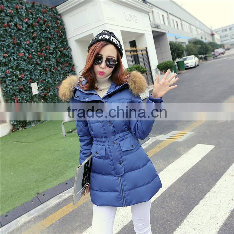 Wholesale women coat winter mid- long style women down jacket for winter