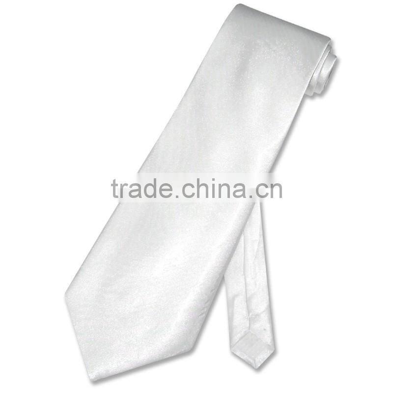 Italian silk polyester necktie solid color