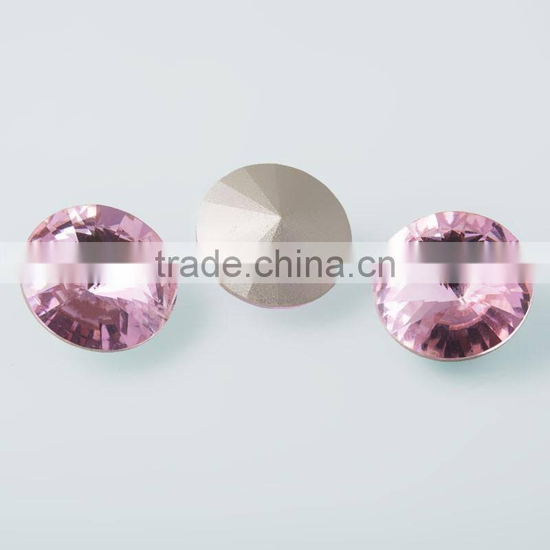 Rose water opal color round Crystal decorative stone for clothes