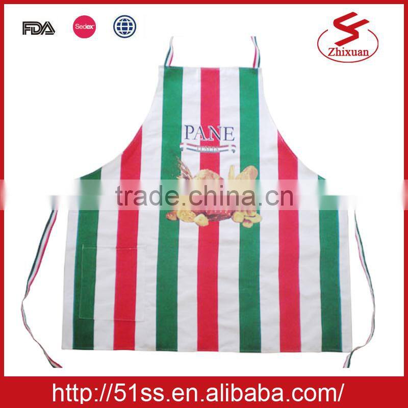Italy striated cotton apron for cooking