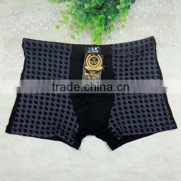 Printed grid fashion men underwear factory price wholesale stock bamboo fiber men boxer briefs