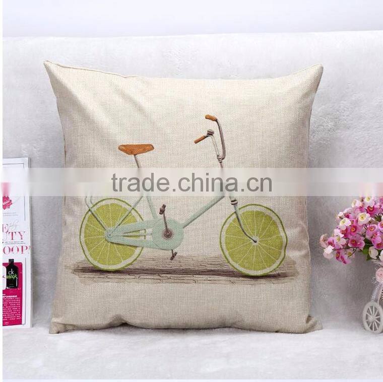soft fruit bicycle pillow funny cute pillow case lemon pillow case