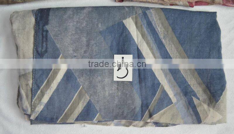 Fashion high quality women viscose print geometric pattern designer scarf
