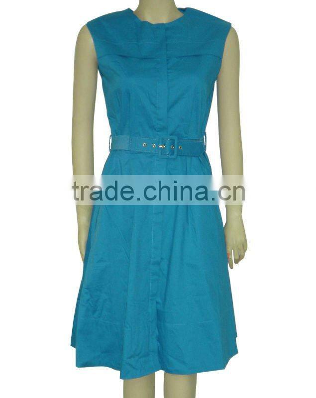 Women Clothing Belt Dress Fashion Gown