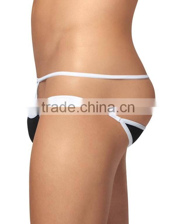 Customized Brand Black White Sexy Brief For Man Cotton Spandex In Panty Girdles 2016 Hot Sale