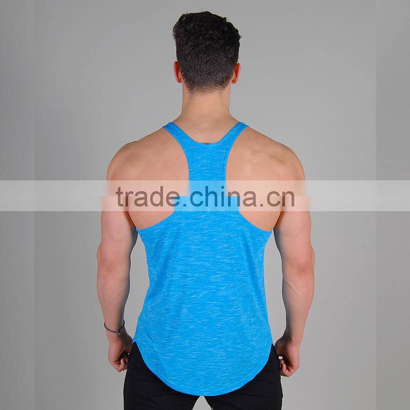 triblend mens slim fit triblend gym stringer with curved bottom