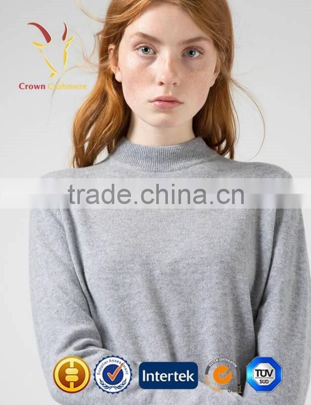 100 Cashmere Grey Women Winter Pure Custom Design Sweater