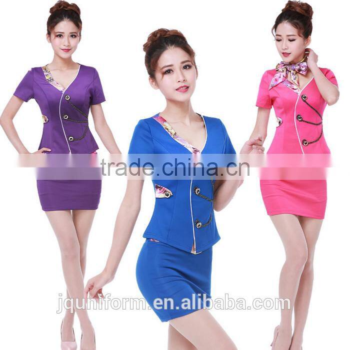 custom big discount sexy chantilly slim-fitting airline uniform of women wholesale in China