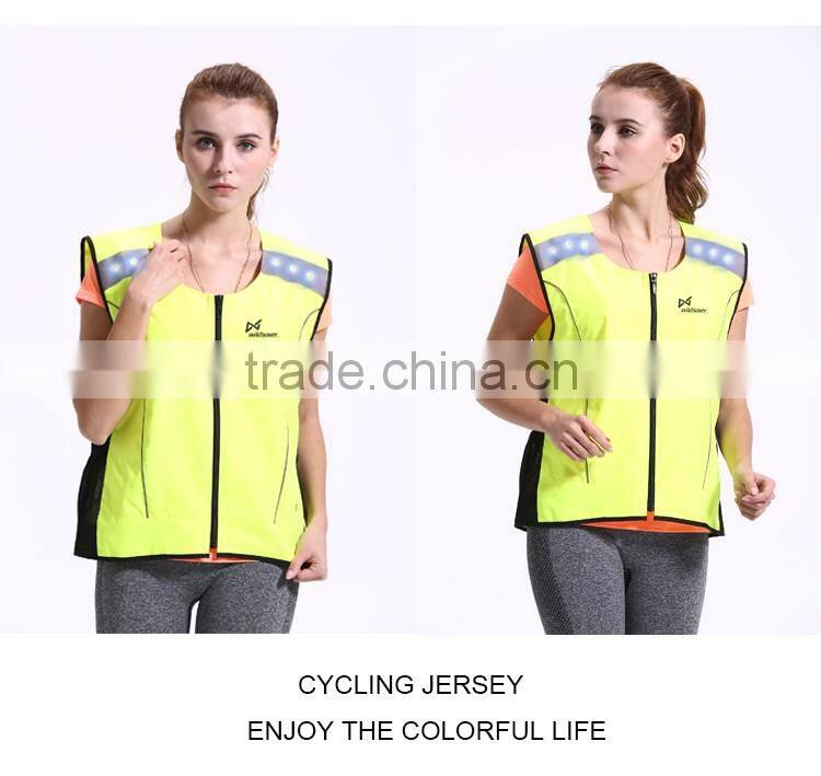 new style LED flashing cycling jersey designs sportswear womens