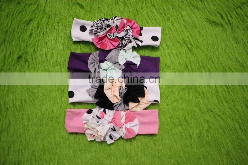 2017Lovely Style Persnickety Girls Hair Accessories Floral Headband Hair Floral Baby Elastic Girls Many Colors Choice Headbands