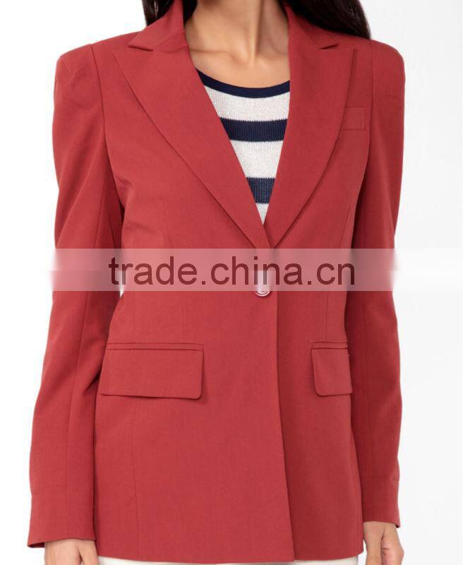 Longline Peaked Lapel Blazer