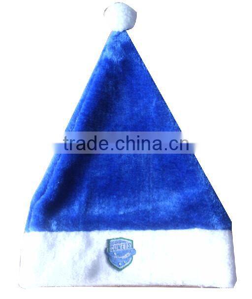 Blue Plush Christmas Ornament Hat