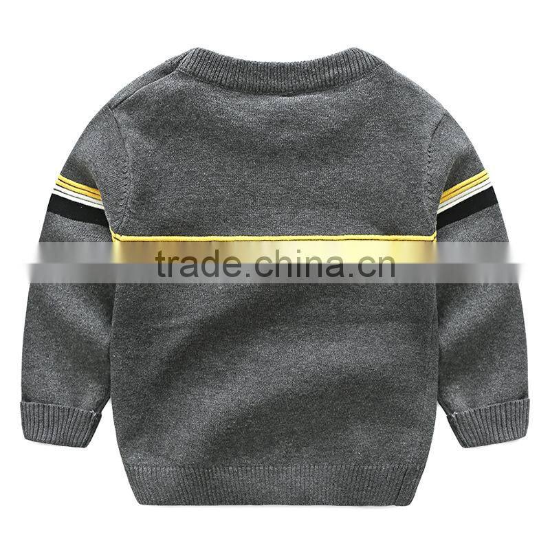 Factory supply hand knit baby boys sweater design