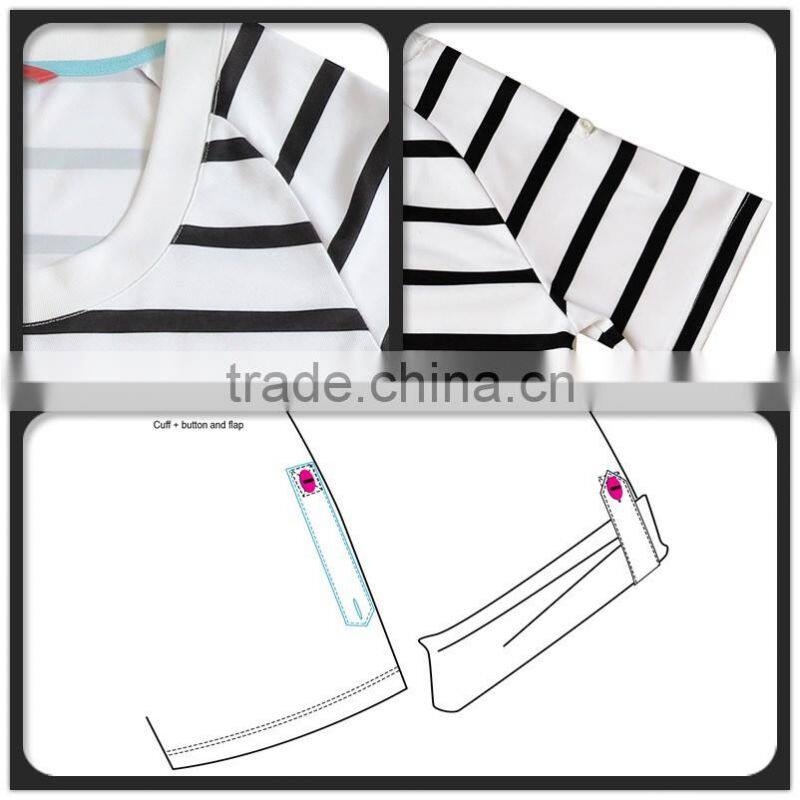 T184-092-1481SB China Supplier Custom Stripe T-shirt Short Sleeve