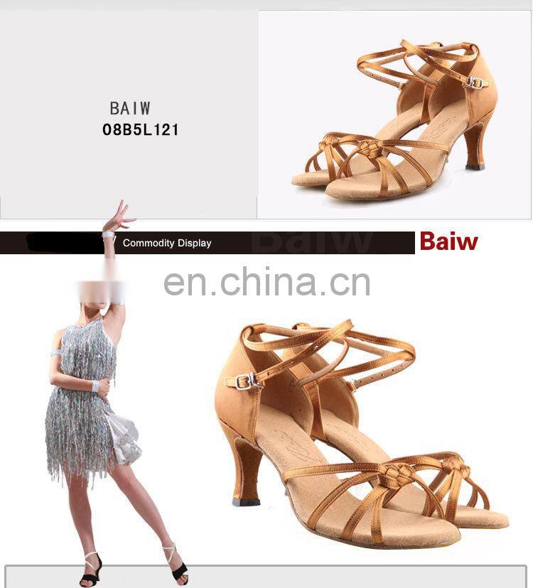 08B5L121 Ladies Ballroom Satin Latin Dance Shoes