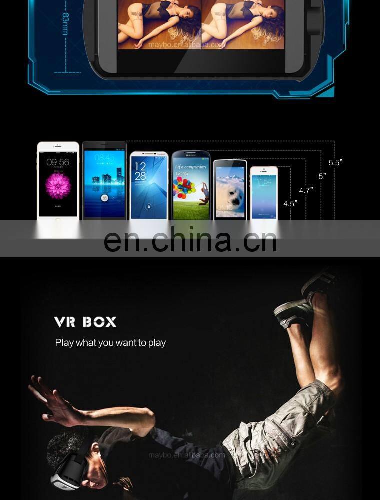 Wholesale hot 2nd 3D VR Box Virtual Reality Cardboard Glasses Gamepad for Android Samsung IOS