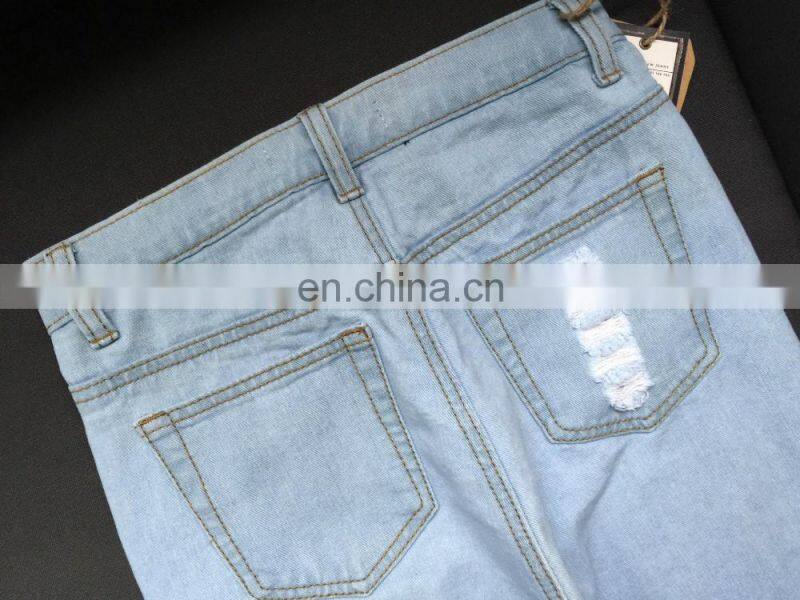 A Forever Fairness Loose Straight Holes Pants Nine New Fashion Jeans Pants,Latest Design Jeans Pants