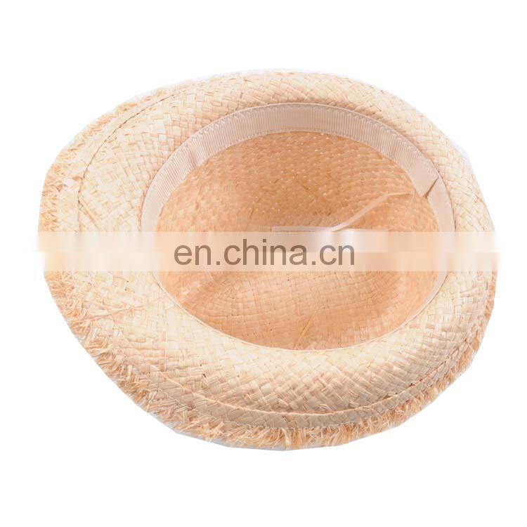 Wholesale women summer beach fedora raffia straw supreme hats