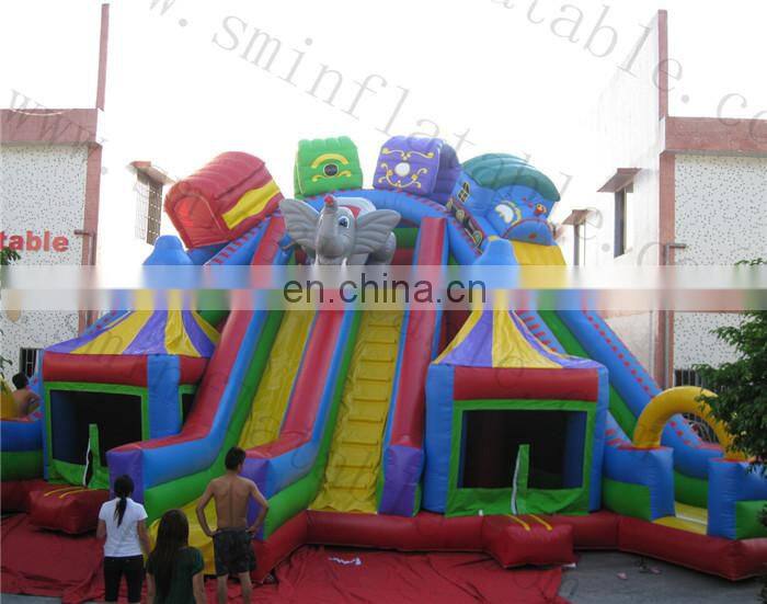 Attractive inflatable fun city, big inflatable bouncy games, inflatable combo slid fun land city