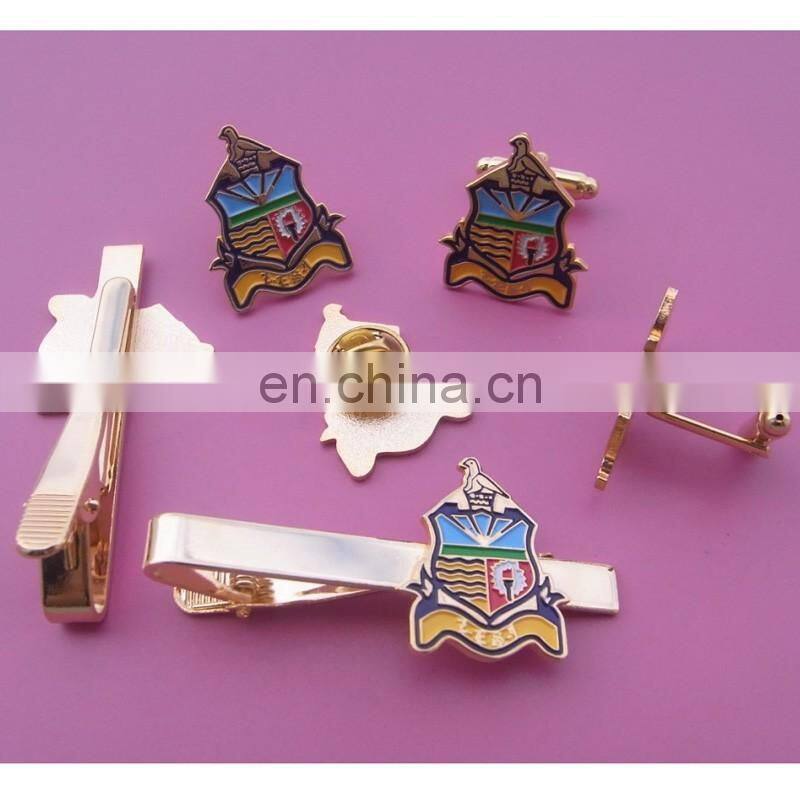 Promotional blank logo rectangle shape cufflinks