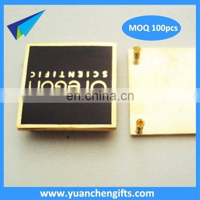 Best adhensive metal plate with company logo /Embossed brass plate