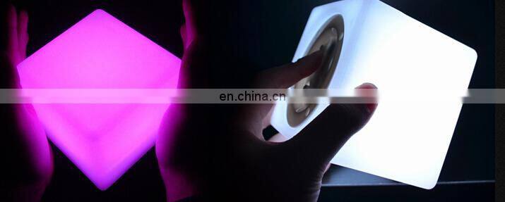 PE remote control colorful home decoration bar club used led cordless table lamp