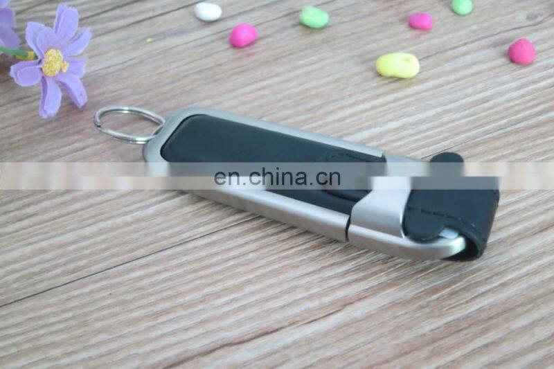 customize logo leather usb flash drives keychain usb flash memory full capacity usb stick