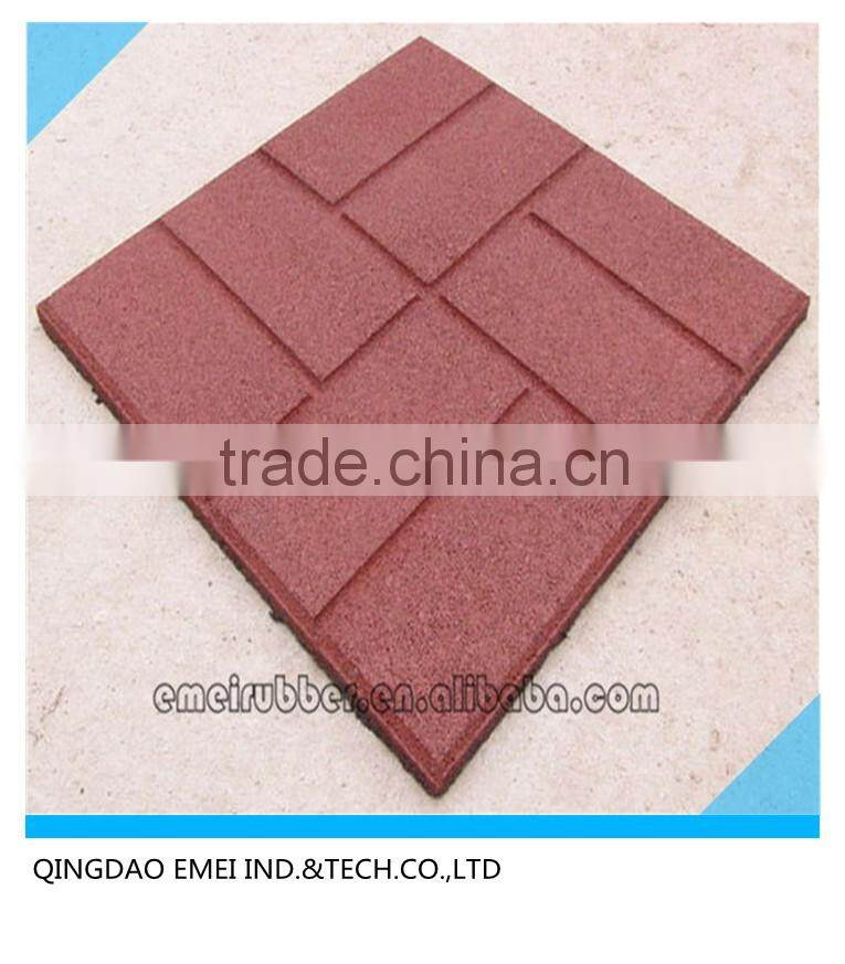 Standard brick rubber flooring