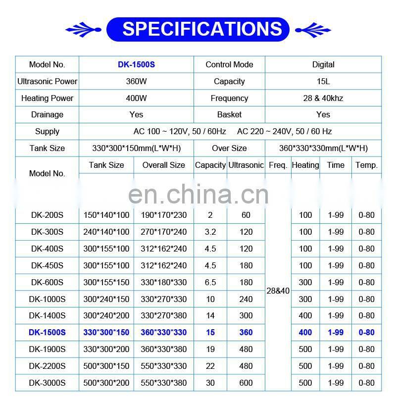 15L Degas smart Dual frequency digital Ultrasonic Cleaner for Jewelry