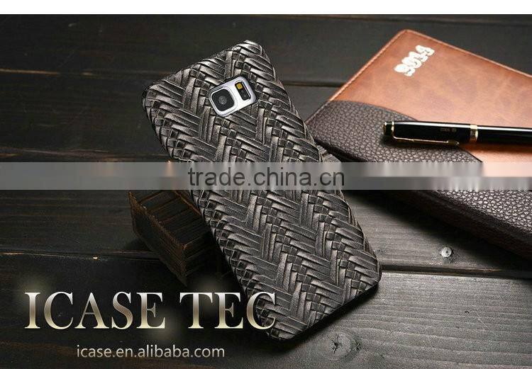 Newest Phone Case for Samsung Galaxy S6 Edge, High Quality Weave Pattern PU Leather Phone Cover for Samsung Galaxy S6 Edge Plus