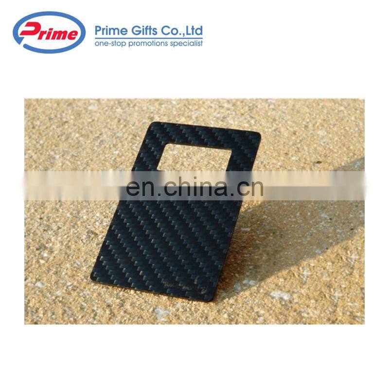 Custom Carbon Fiber Bottle Opener Credit Card Shaped
